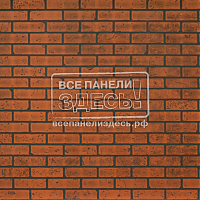 Листовая панель МДФ с тиснением «Кирпич» красно-коричневый