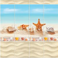 Панели ПВХ 3D «Песок бежевый» узор (комплект из 4-х панелей)