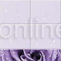 Панели ПВХ Unique «Капли росы фиолетовый» (комплект из 2-х панелей)
