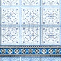 Панель ПВХ с фризом "Восточная Мозаика" синяя