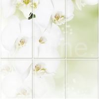 Панели ПВХ 3D Novita Light «Белая Орхидея» узор (комплект из 3-х панелей)